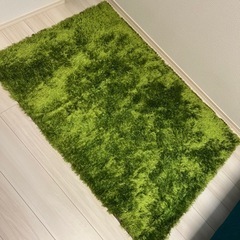 シャギーラグ カーペット グリーン 90 × 130 cm