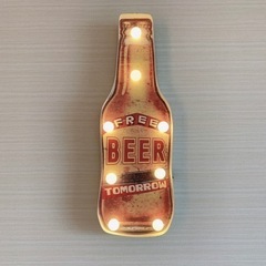 ヴィンテージ電飾看板 ビール瓶 ライト