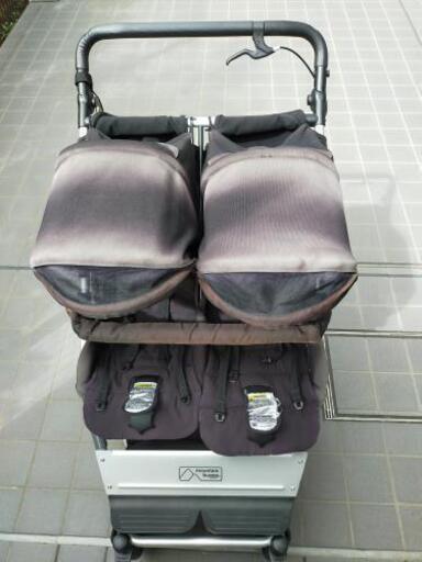 【お値下】マウンテンバギーデュエット　専用レインカバー付き　双子ベビーカー お値下】マウンテンバギーデュエット 専用レインカバー付き 双子