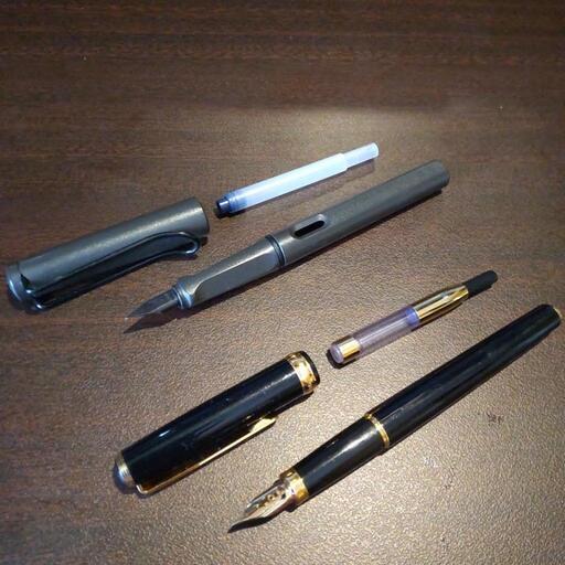 万年筆2本セット　ラミー　プラチナ美匠　18K  細字