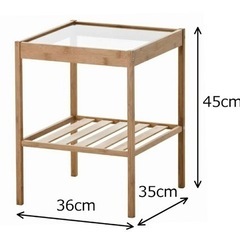 IKEA イケア ベッドサイドテーブル 36x35cm 2024...