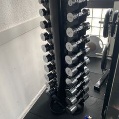 ダンベル (1kg~10kg)　 セットダンベルラック付き　引取り専用