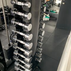 ダンベル (1kg~10kg) セットダンベルラック付き 引取り専用