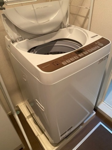 【美品】【2019年製】SHARP洗濯機　ES-T712 7kg