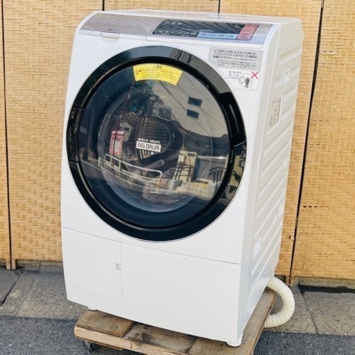 《売約済》日立　HITACHI BD-SV110BL-S ドラム式洗濯乾燥機 ビッグドラム シルバー [洗濯11.0kg /乾燥6.0kg /ヒートリサイクル乾燥 /左開き]  ドラム式洗濯乾燥機　ドラム洗濯機　ドラム式洗濯機　洗濯機　乾燥機　乾燥付き　乾燥機能付き　BD-SV110 2018年