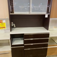 ニトリ食器棚　１２０㎝巾　ポスティア ニトリ 食器棚【ポスティア120KBWH1】2018年製