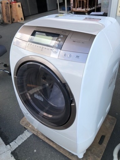 福岡市内配送無料　日立 HITACHI BD-V9700L-N [ビッグドラム ななめ型ドラム式洗濯乾燥機（10.0kg） 左開き 自動お掃除搭載 シャンパン]