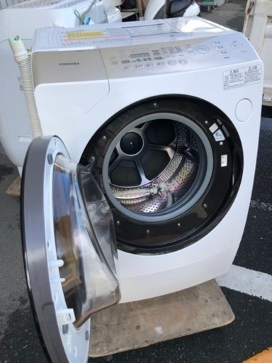 北九州市内配送無料　配送付き　東芝　TW-96A3L-W　ドラム式洗濯乾燥機　「マジックドラム」（洗濯9.0kg／乾燥6.0kg・左開き）　グランホワイト
