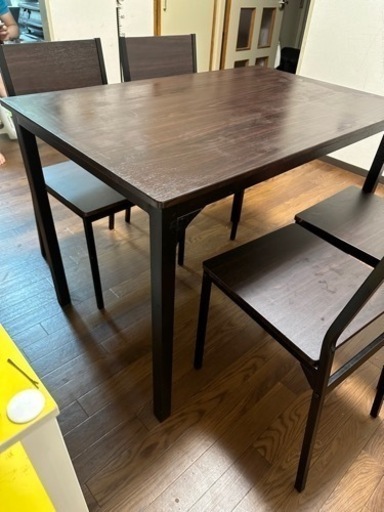☆ジモティ割あり☆ ダイニングテーブル ライトブラウン W118×D75×H70