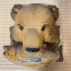 【平日10〜17時対応可能】壁掛け 熊 木彫り 北海道