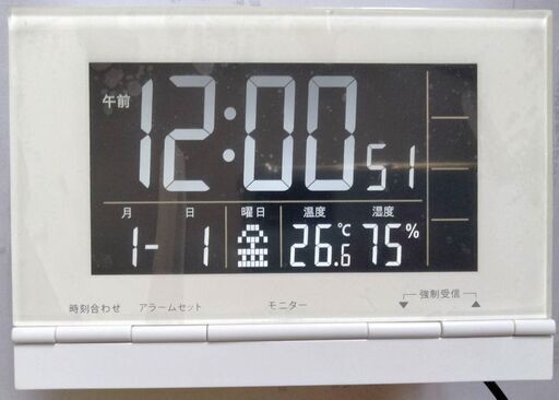 ADESSO(アデッソ) 置き時計 デジタル アラーム 温度 湿度 曜日日付表示