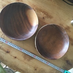 無印良品　木のお皿　大皿　直径24cm リサイクル品　2枚セット