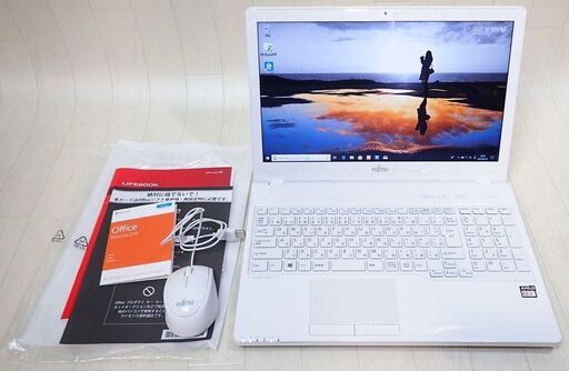 【美品】Windows11 ブルートゥース搭載 薄型 富士通ノートパソコン Microsoft Office 2016プロダクトキー付き (15.6型 E2-9000 APU + Radeon™ R2)