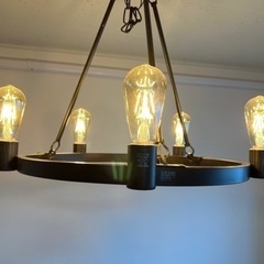 万代店 大光電機(DAIKO) LEDシャンデリア(ランプ付) LED アンティーク