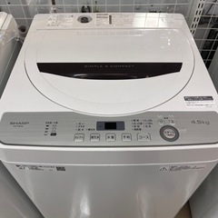 ⭐️シャープ⭐️SHARP⭐️4.5kg 洗濯機⭐️2019年製⭐️ ES-GE4C⭐️時短コースで忙しい朝にも便利⭐️ 8555