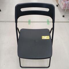 折り畳みパイプ椅子 黒 現状品/joh00766