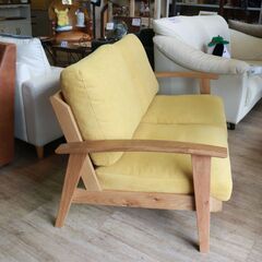 308)【美品】Bothy Chiffon Sofa 2P ボシー シフォンソファ 2人掛け ファブリック ホワイトオーク無垢材 参考価格113,300円 