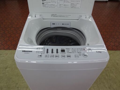 ID 140851  洗濯機5.5K　ハイセンス　２０２０年製　HW-G55B
