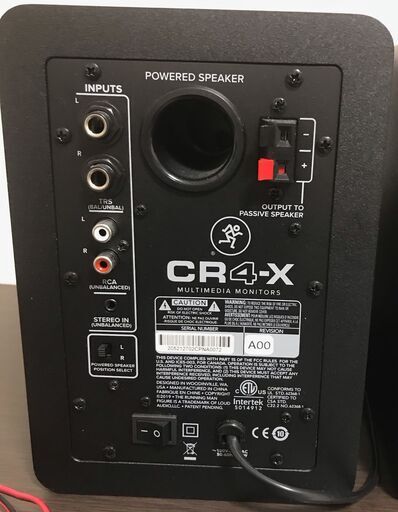 CR4-X マルチメディアモニタースピーカー、MACKIE ( マッキー )、DTM、ゲーム、映画視聴