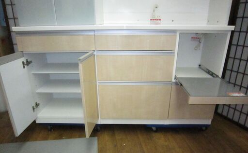 R320 高級 高橋木工 キッチンボード、食器棚、幅161cm Used・美品
