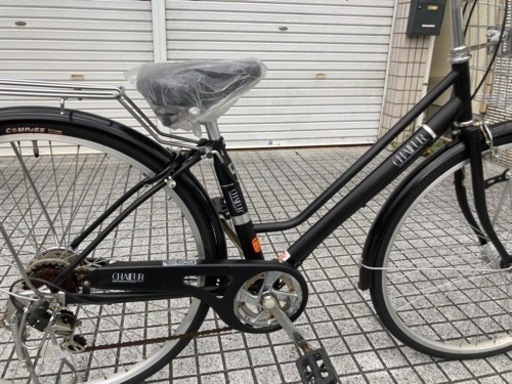 27インチ自転車】6段変速LEDオートライト仕様前後タイヤ、サドル、鍵  