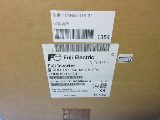 Fuji Electric 高性能多機能形インバータ  FRN5.5G1S-2J