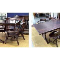 J3飛騨産業FRONTIERフロンティアシリーズ　カントリーダイニング５点セット