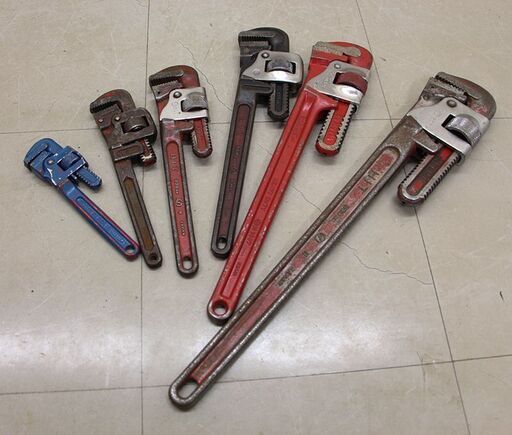 パイプレンチまとめて MITSUBISHI HIT SUPER  200mm 250mm 300mm 350mm 450mm 600mm (HD1711nykY)
