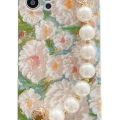 Nicaca iPhoneケース 面白 復古 油絵の花模様 携帯...
