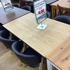 KI-23【新入荷　アウトレット】ムッシュNA オーク材突板　ダイニング5点セット　