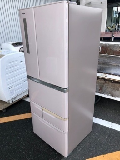 北九州市内配送無料　保証付き　東芝 TOSHIBA GR-G48FS(P) [VEGETA(ベジータ) 冷凍冷蔵庫 (481L・フレンチドア）