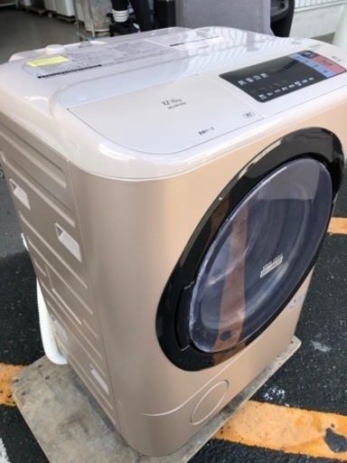 北九州市内配送無料　保証付き　日立 洗濯乾燥機 12kg ホワイト BD-NX120AL W