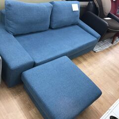 ★ジモティ割あり★  2人用ソファー ブルー H70×W168×D80 クリーニング済み KJ2780 ☆ジモティ割あり☆ 2人用ソファー ブルー H70×W168×D80 クリーニング