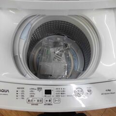 アクア 洗濯機 4.5kg 2022年製 AQW-S4MBK ホワイト 白 AQUA 家電 生活家電 全自動電気洗濯機 札幌市 厚別区