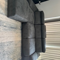 【10/1値下げしました】L字カウチソファ（レザーテックス）