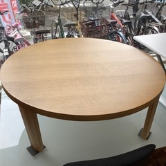 センターテーブル 折り畳み式 丸型 木製 売ります！