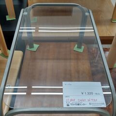 ★ジモティ割あり★  ガラステーブル ガラス H38.5×D43...