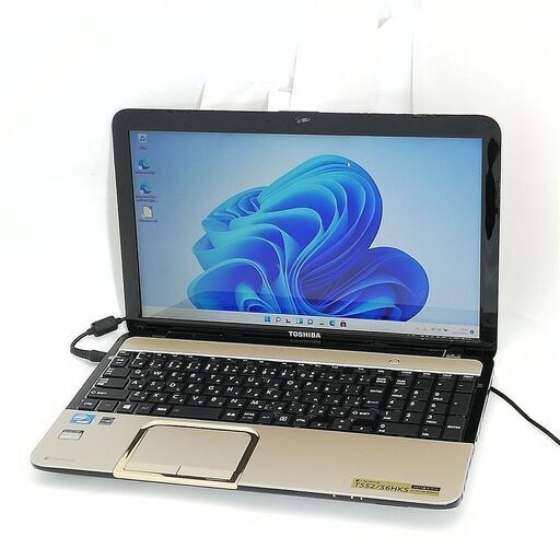 送料無料 高速SSD 15.6型 ゴールド ノートパソコン 東芝 T552/36HKS 中古良品 Celeron 4GB Blu-ray 無線 Webカメラ Windows11 Office