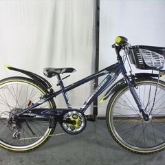 Ｄ16　★16800円★整備済み 中古子供自転車 ブリヂストン　クロスファイヤーjr【24インチ 　青 】 