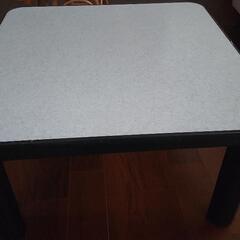 【決まりました！】こたつ正方形テーブル黒白　※コンセント無し