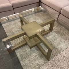 大塚家具　ガラスセンターテーブル