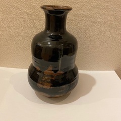 花瓶　黒　花器　置物　アンティーク　
