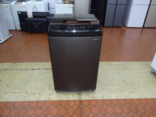 ID 365179　洗濯機8K　アイリスオーヤマ　キズ有　２０２１年製　IAW-T803BL