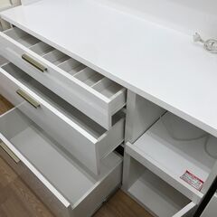 ☆ジモティ割あり☆ ニトリ 食器棚 ホワイト H191×W120×D43 