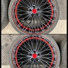 レアマイスター  ティニャネロ 4本通しサイズ 20インチ 8.5J +35 PCD114.3 245/35ZR20 クラウン マークX フーガ GS