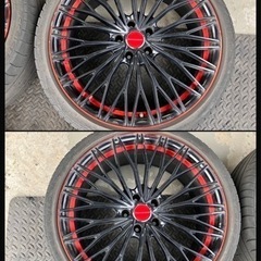 レアマイスター  ティニャネロ 4本通しサイズ 20インチ 8.5J +35 PCD114.3 245/35ZR20 クラウン マークX フーガ GS