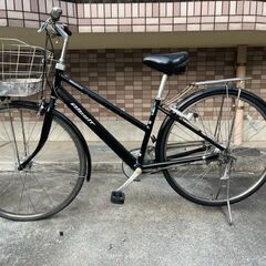 【メンテナンス済み】27インチ　ブリヂストン　アルベルト　ブラック　内装5段　前かご、オートライト、一発二錠カギつき　鹿児島市