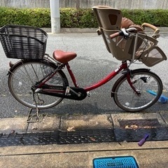 マルイシの自転車　小さい子供も前に乗れます。