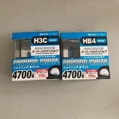 スーパーハロゲンバルブ　白色H3C、HB4 4700K