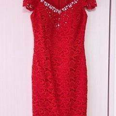 赤レースタイトドレス(ワンピース)